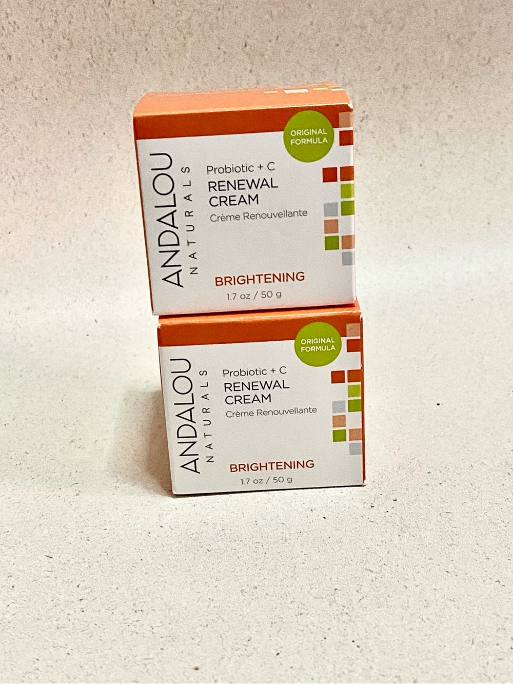 2x Andalou Naturals Renewal Cream Brightening Probiotic + C